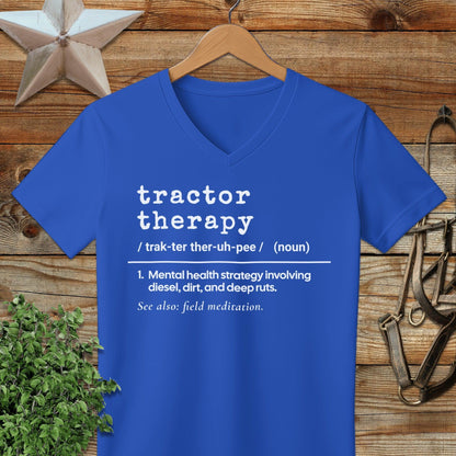 Tractor Therapy Definition V-neck