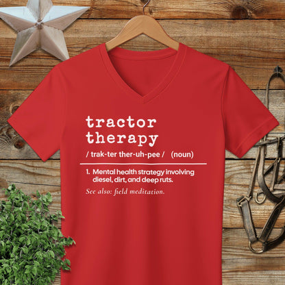 Tractor Therapy Definition V-neck