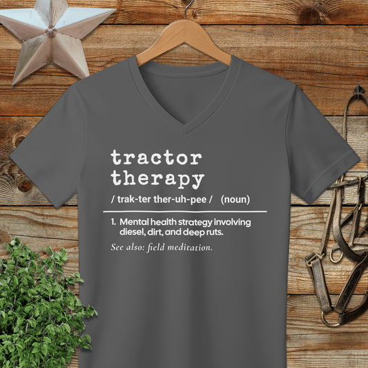Tractor Therapy Definition V-neck