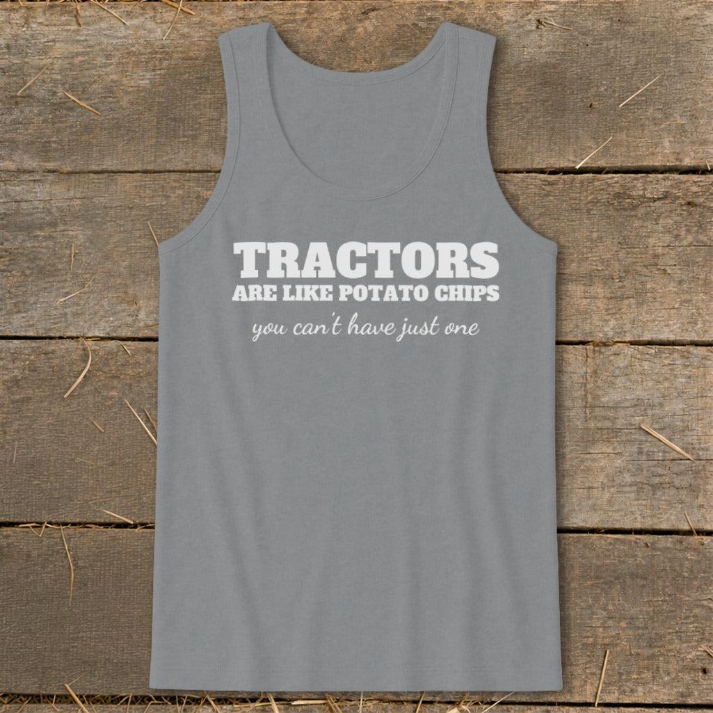 Tractors Are Like Potato Chips Tank Top