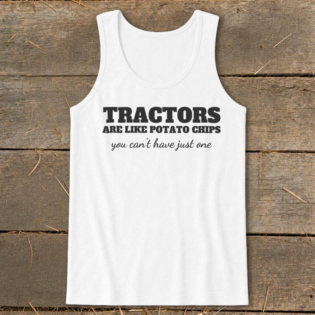 Tractors Are Like Potato Chips Tank Top