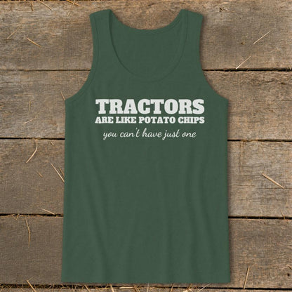 Tractors Are Like Potato Chips Tank Top