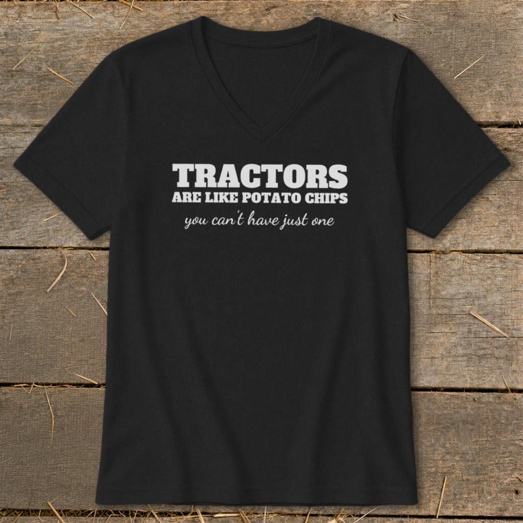Tractors Are Like Potato Chips V-neck