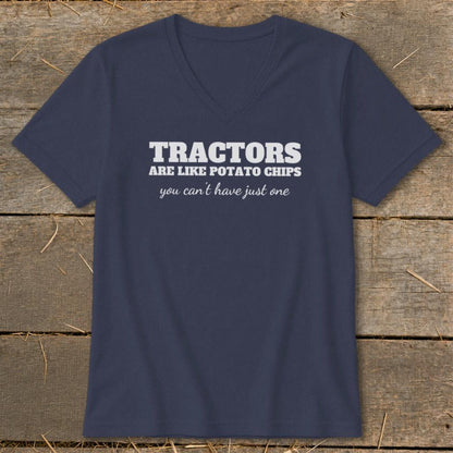 Tractors Are Like Potato Chips V-neck
