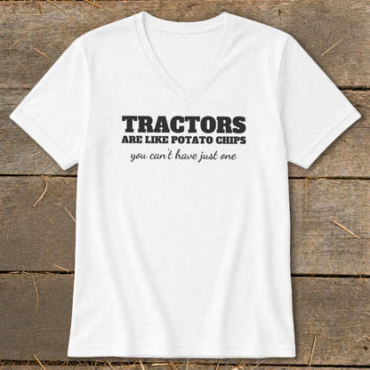 Tractors Are Like Potato Chips V-neck