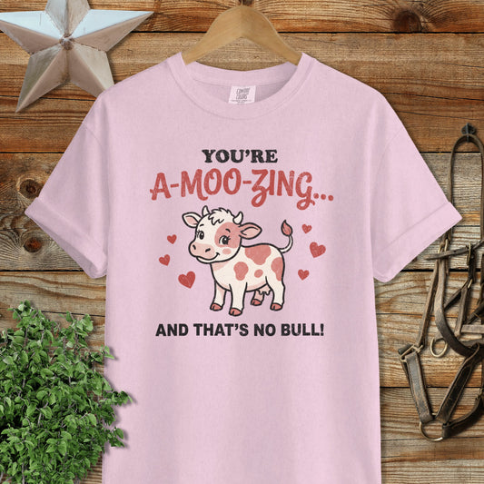 Valentines Card - A-Moo-Zing Heavyweight Tee