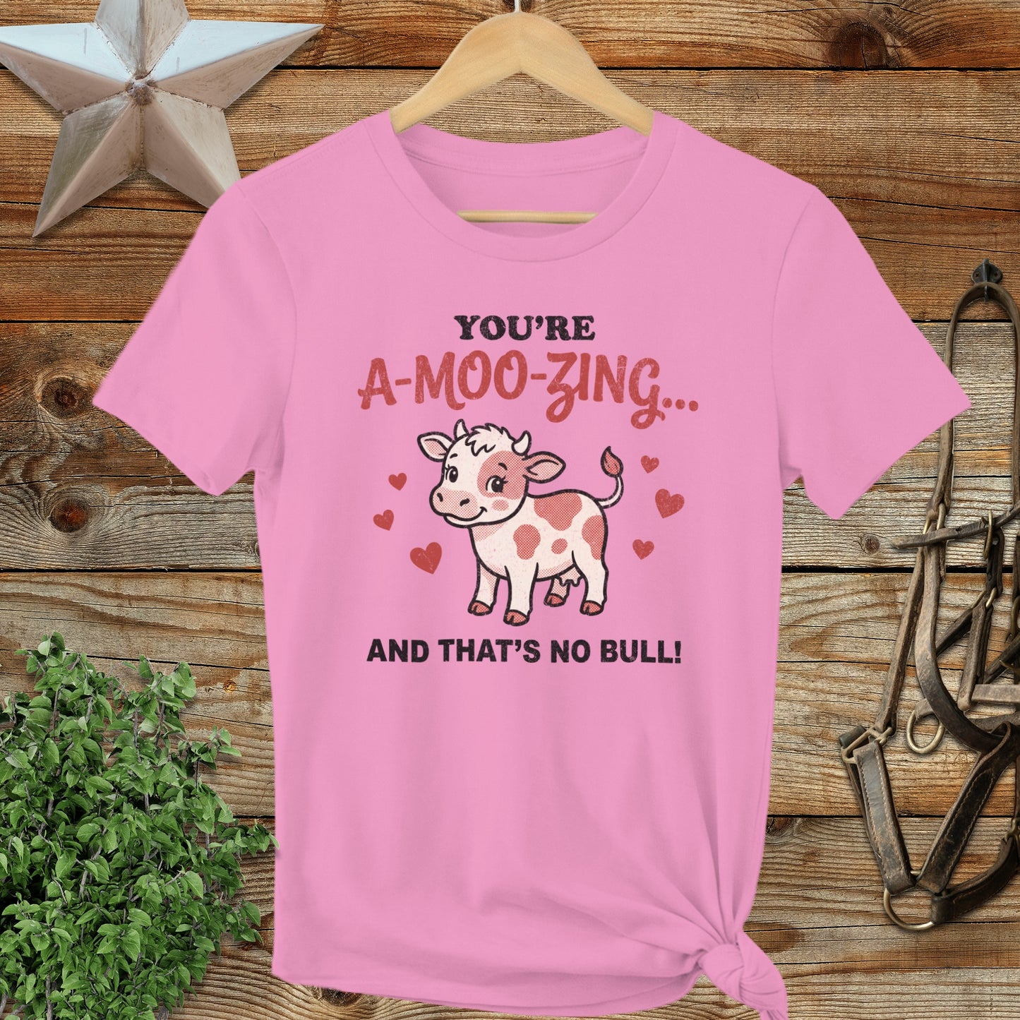 Valentines Card - A-Moo-Zing Ladies Tee