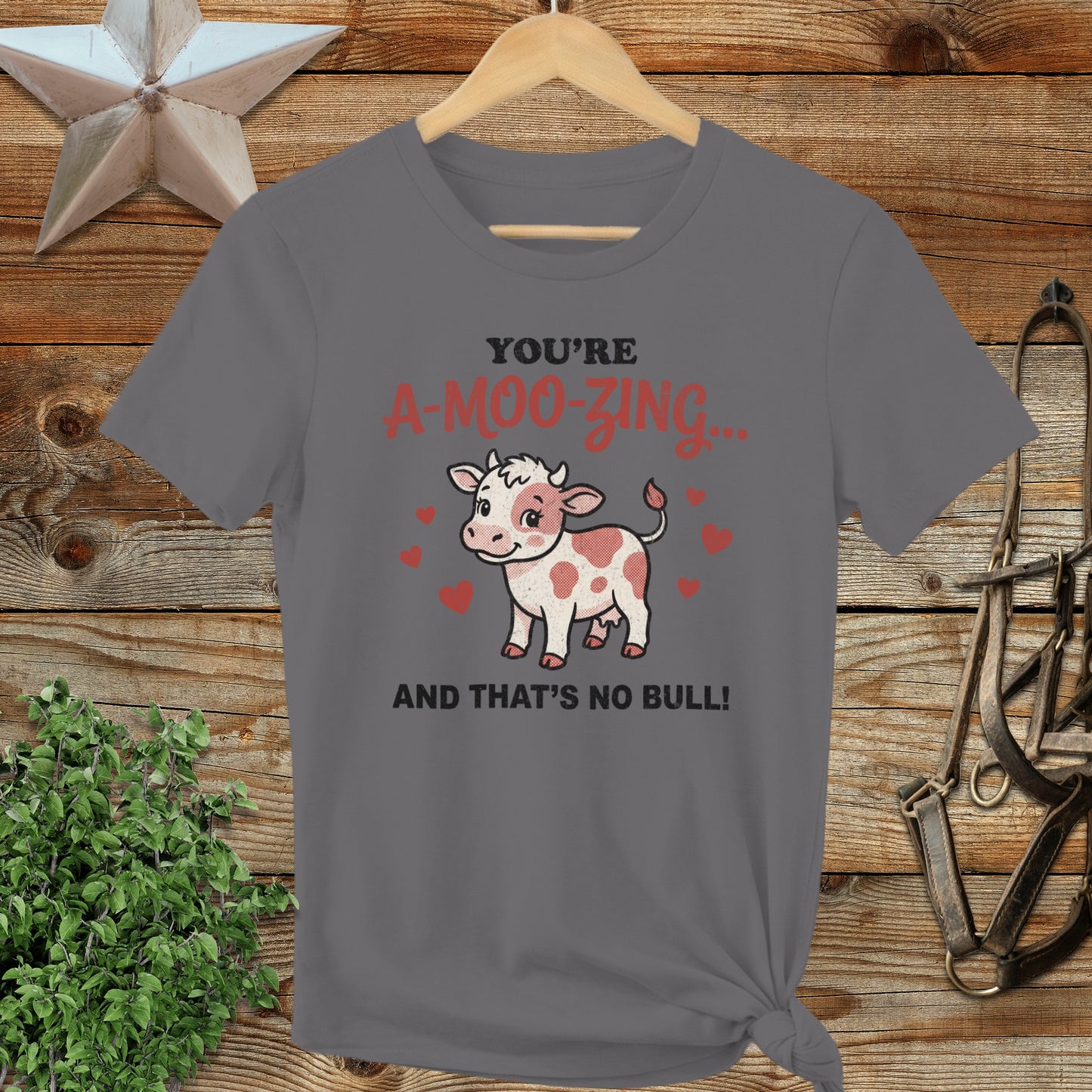Valentines Card - A-Moo-Zing Ladies Tee