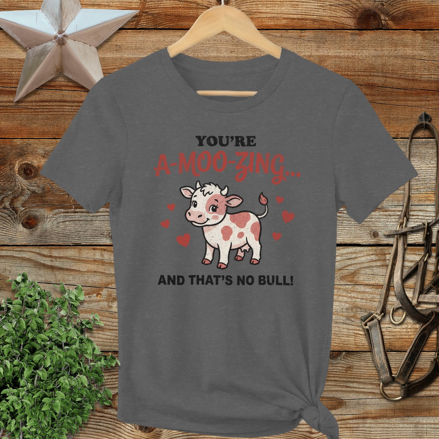 Valentines Card - A-Moo-Zing Ladies Tee