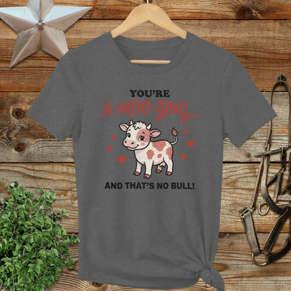 Valentines Card - A-Moo-Zing Ladies Tee
