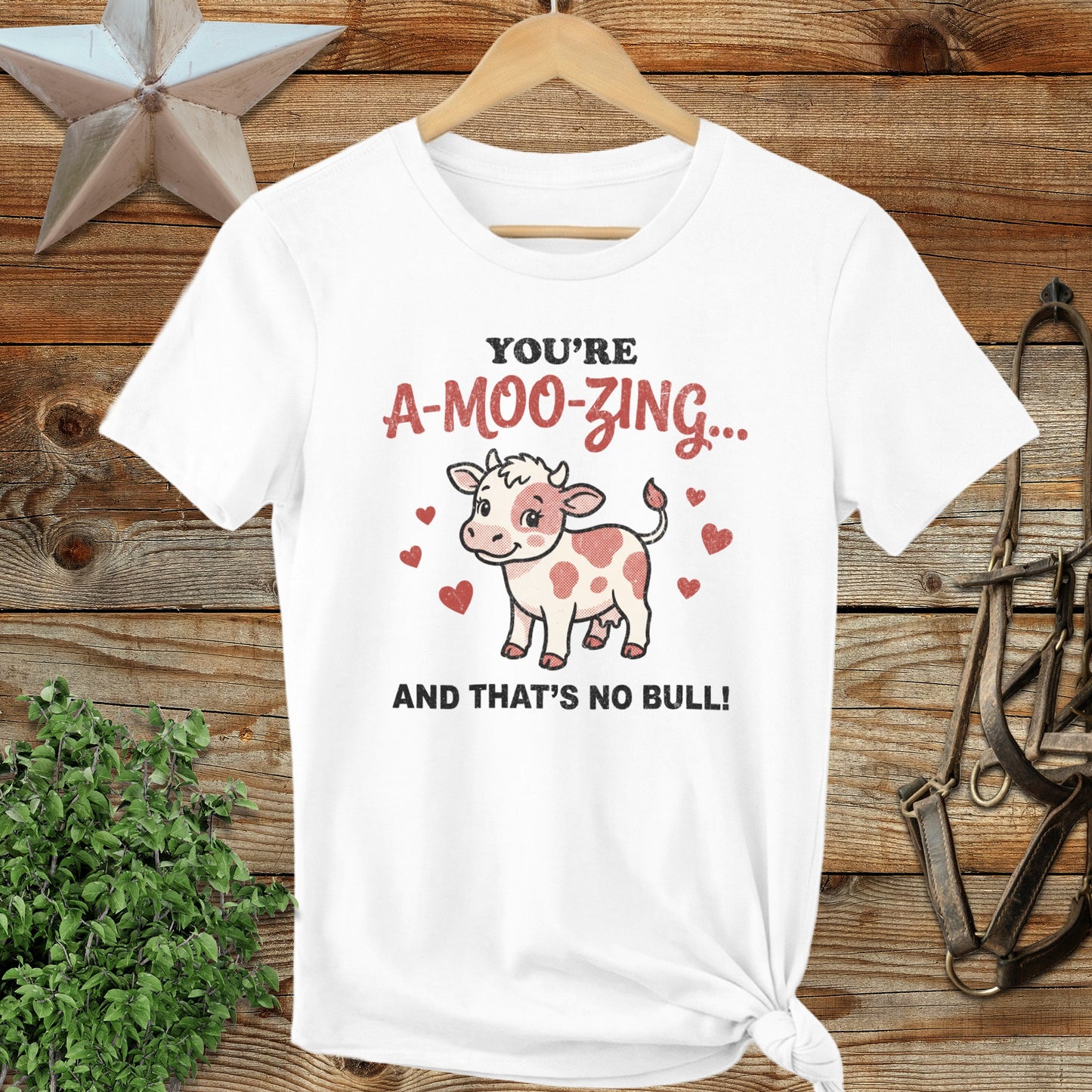 Valentines Card - A-Moo-Zing Ladies Tee