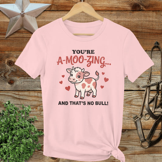 Valentines Card - A-Moo-Zing Ladies Tee