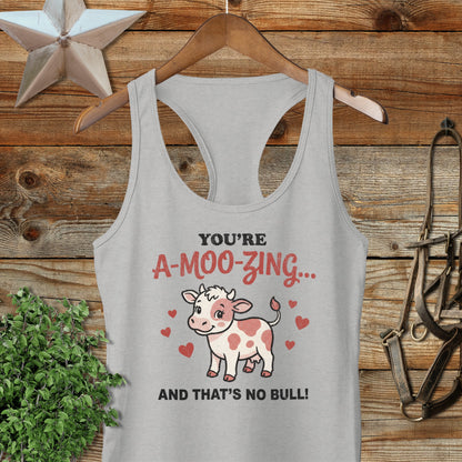Valentines Card - A-Moo-Zing Racerback Tank
