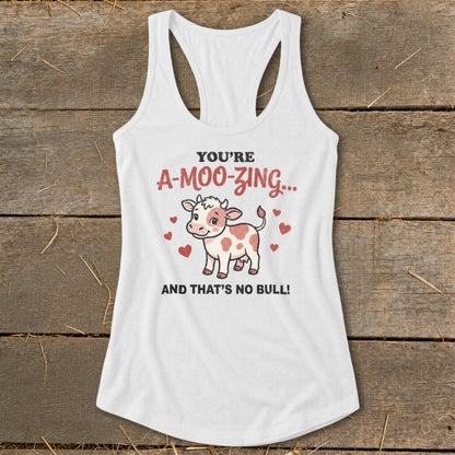 Valentines Card - A-Moo-Zing Racerback Tank