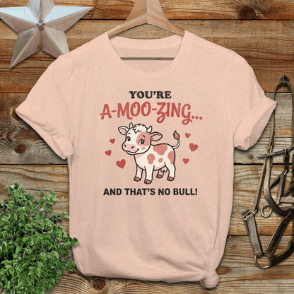 Valentines Card - A-Moo-Zing Softstyle Tee