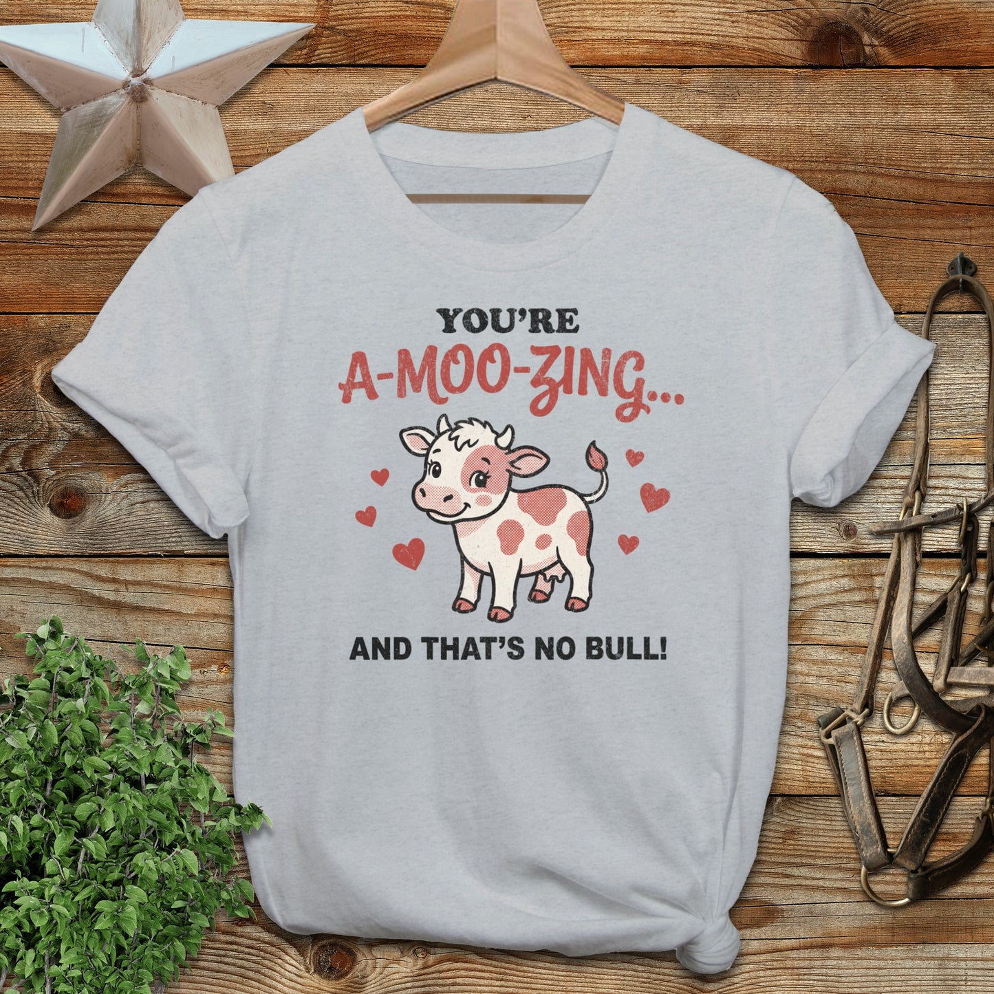 Valentines Card - A-Moo-Zing Softstyle Tee