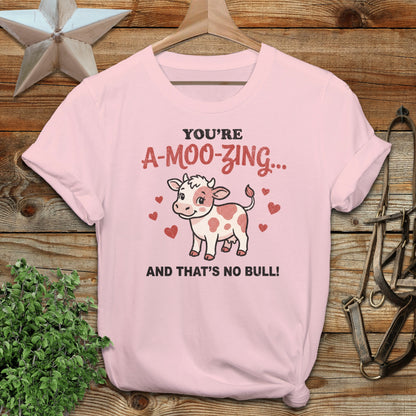 Valentines Card - A-Moo-Zing Softstyle Tee