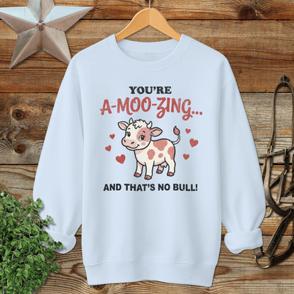 Valentines Card - A-Moo-Zing Sweatshirt
