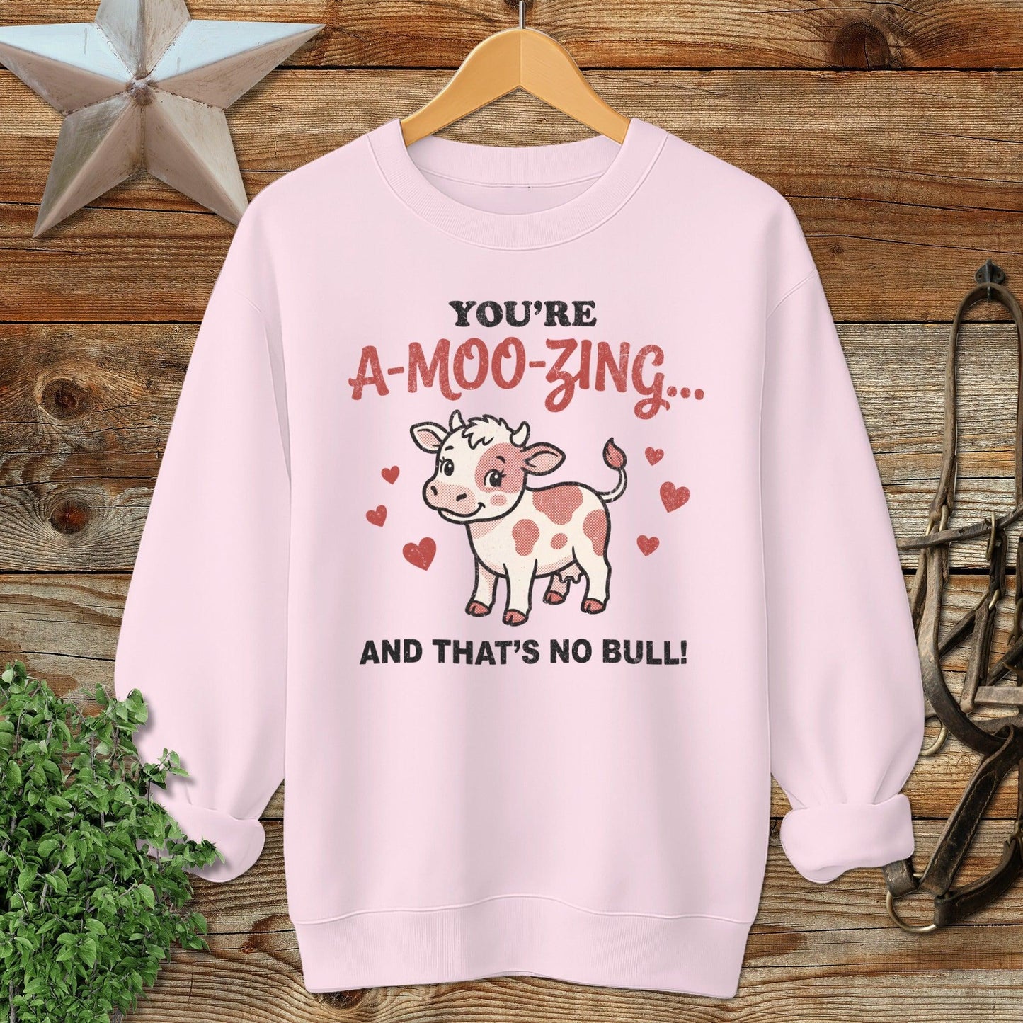 Valentines Card - A-Moo-Zing Sweatshirt