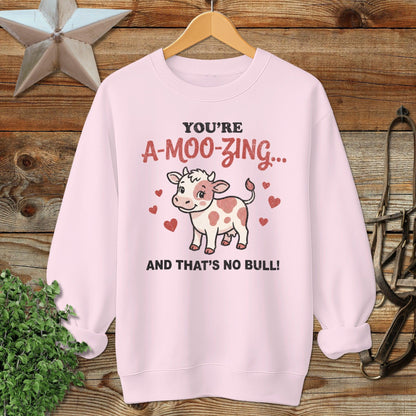 Valentines Card - A-Moo-Zing Sweatshirt