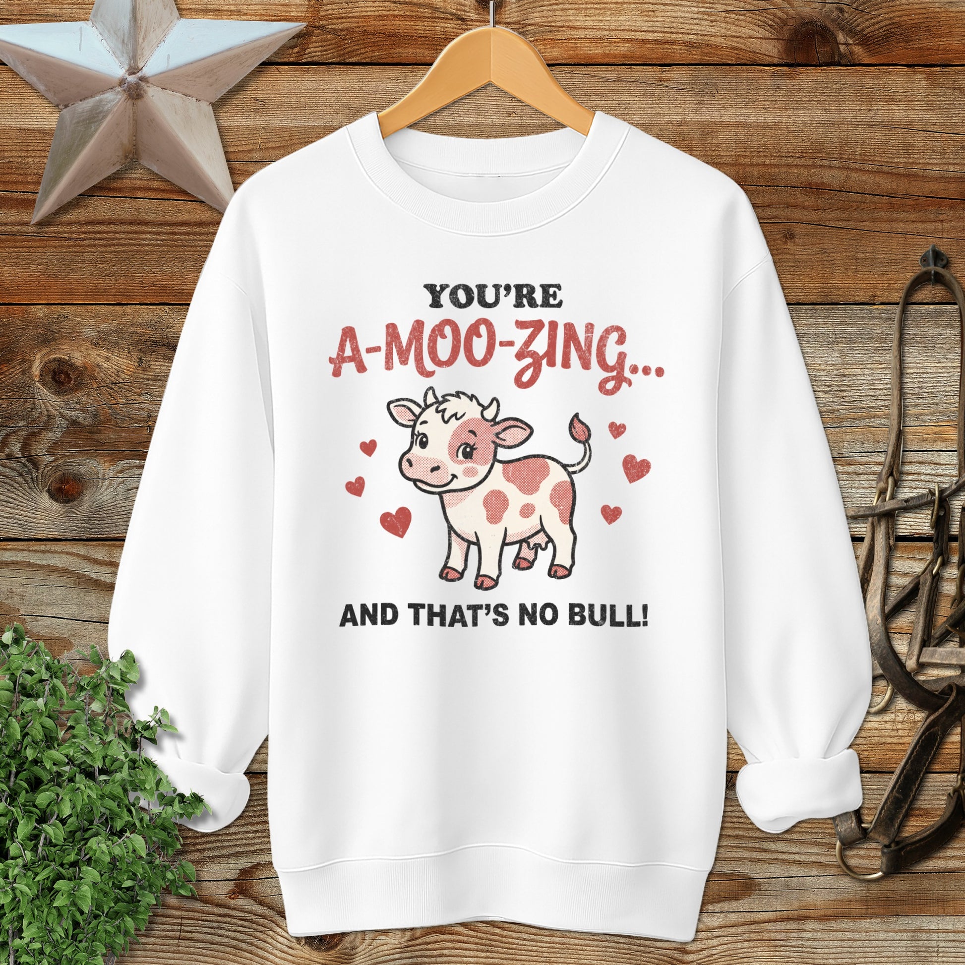Valentines Card - A-Moo-Zing Sweatshirt