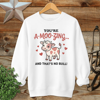 Valentines Card - A-Moo-Zing Sweatshirt