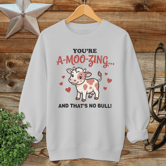 Valentines Card - A-Moo-Zing Sweatshirt