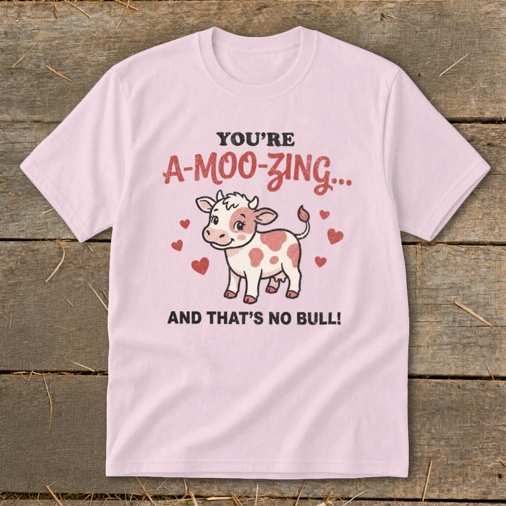 Valentines Card - A-Moo-Zing Youth Tee