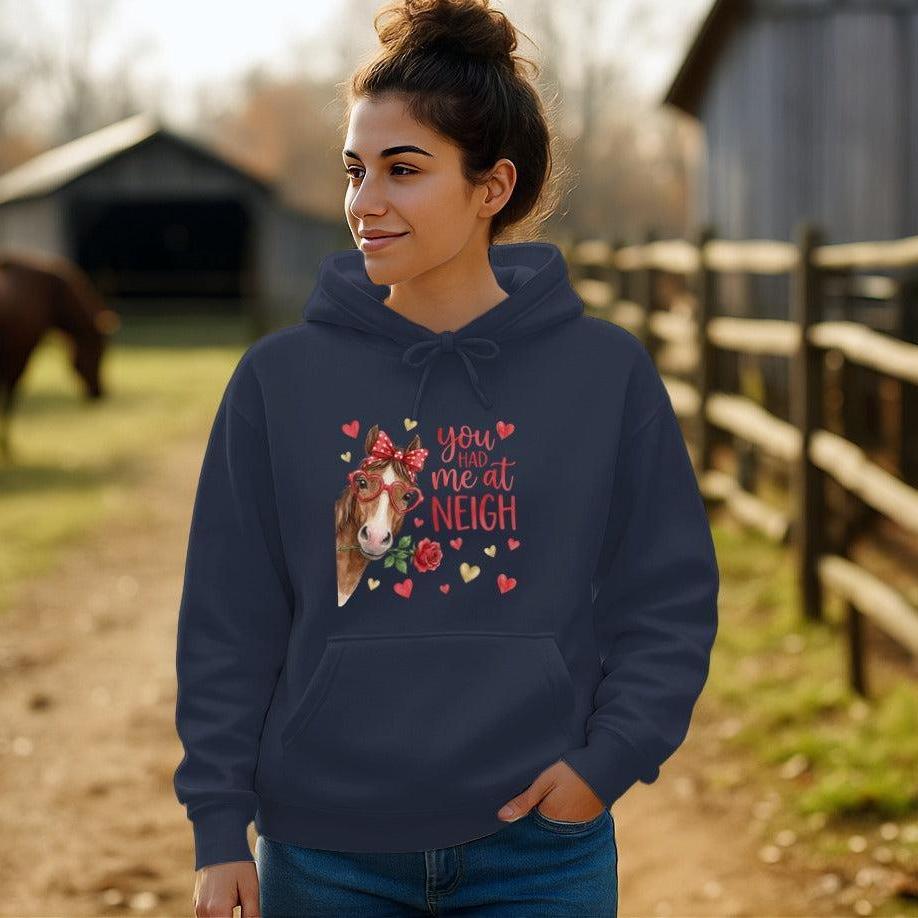 Valentines Card - Had me at Neigh Hoodie