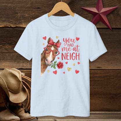 Valentines Card - Had me at Neigh T-shirt (Youth)
