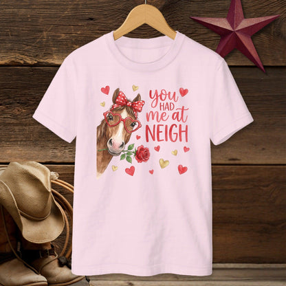Valentines Card - Had me at Neigh T-shirt (Youth)