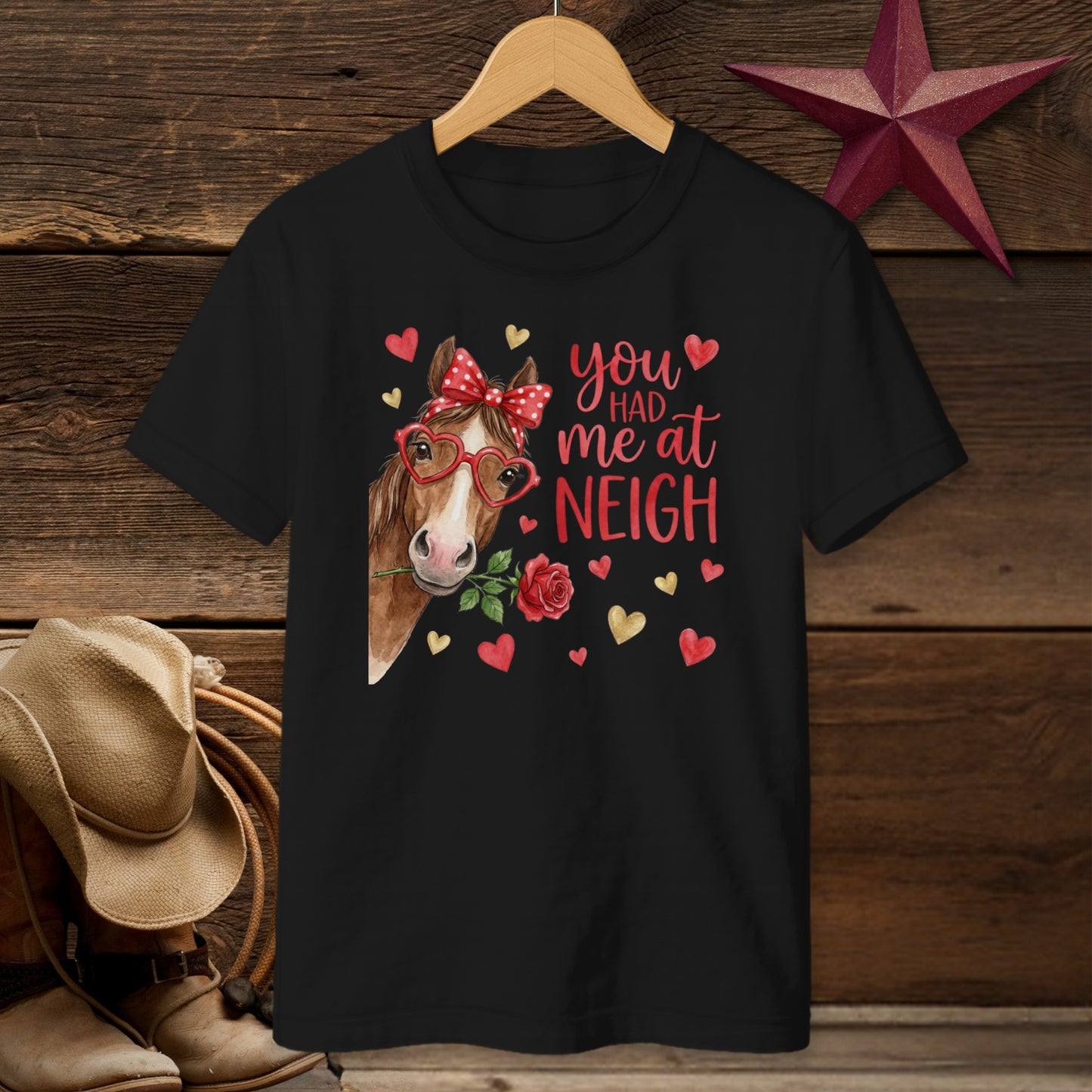 Valentines Card - Had me at Neigh T-shirt (Youth)