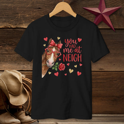 Valentines Card - Had me at Neigh T-shirt (Youth)