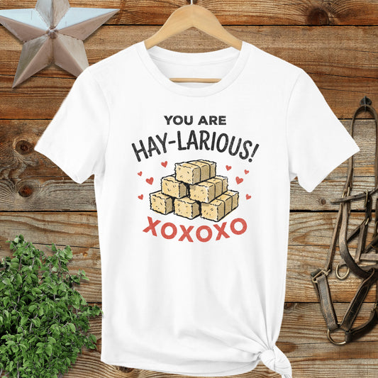 Valentines Card - Hay-Larious Ladies Tee
