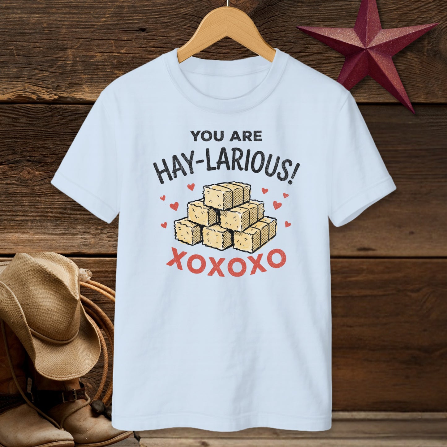Valentines Card - Hay-Larious T-Shirt (Youth)