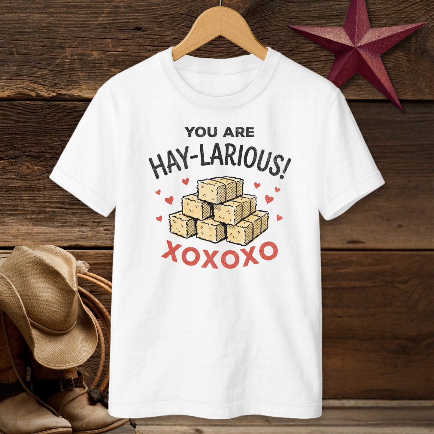 Valentines Card - Hay-Larious T-Shirt (Youth)