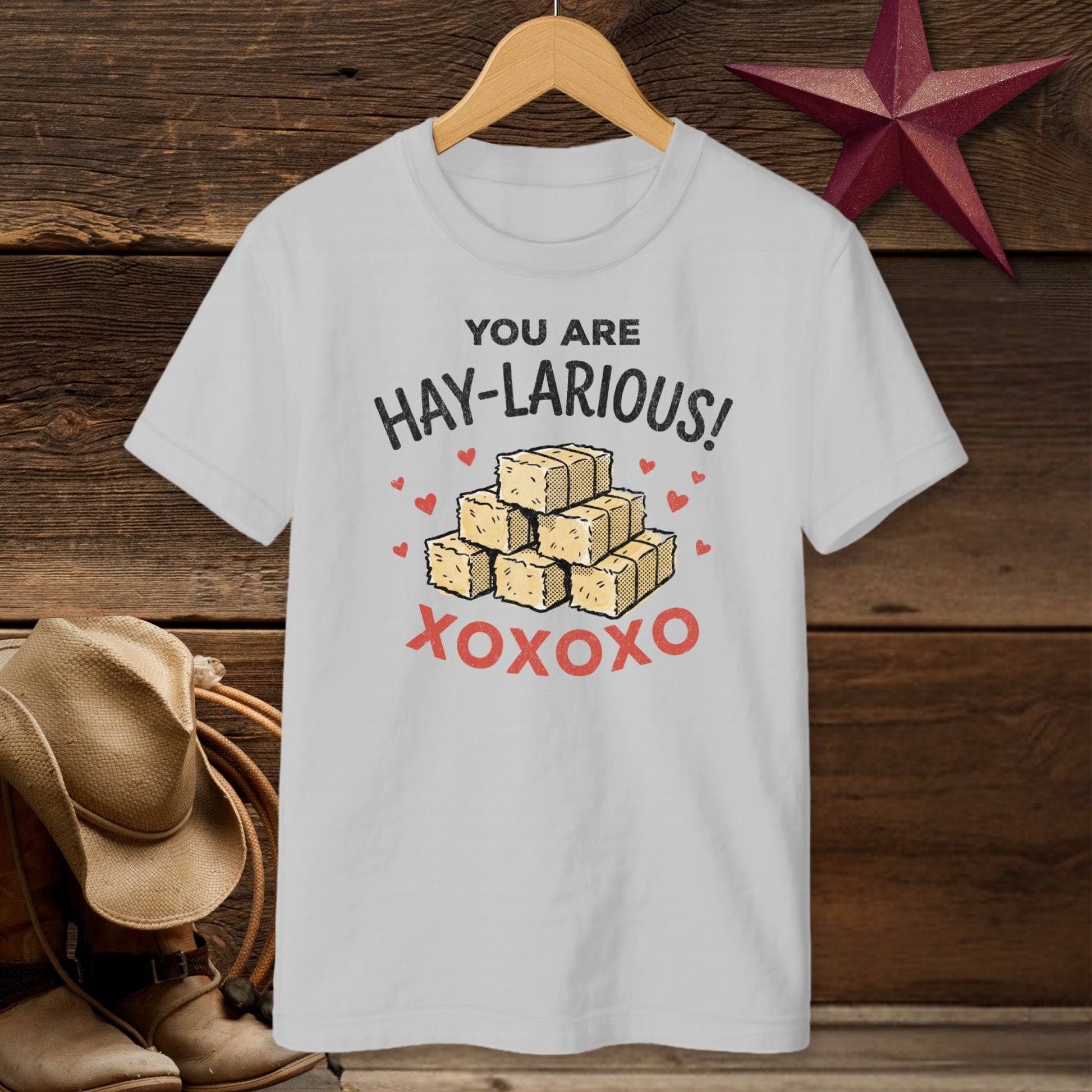 Valentines Card - Hay-Larious T-Shirt (Youth)