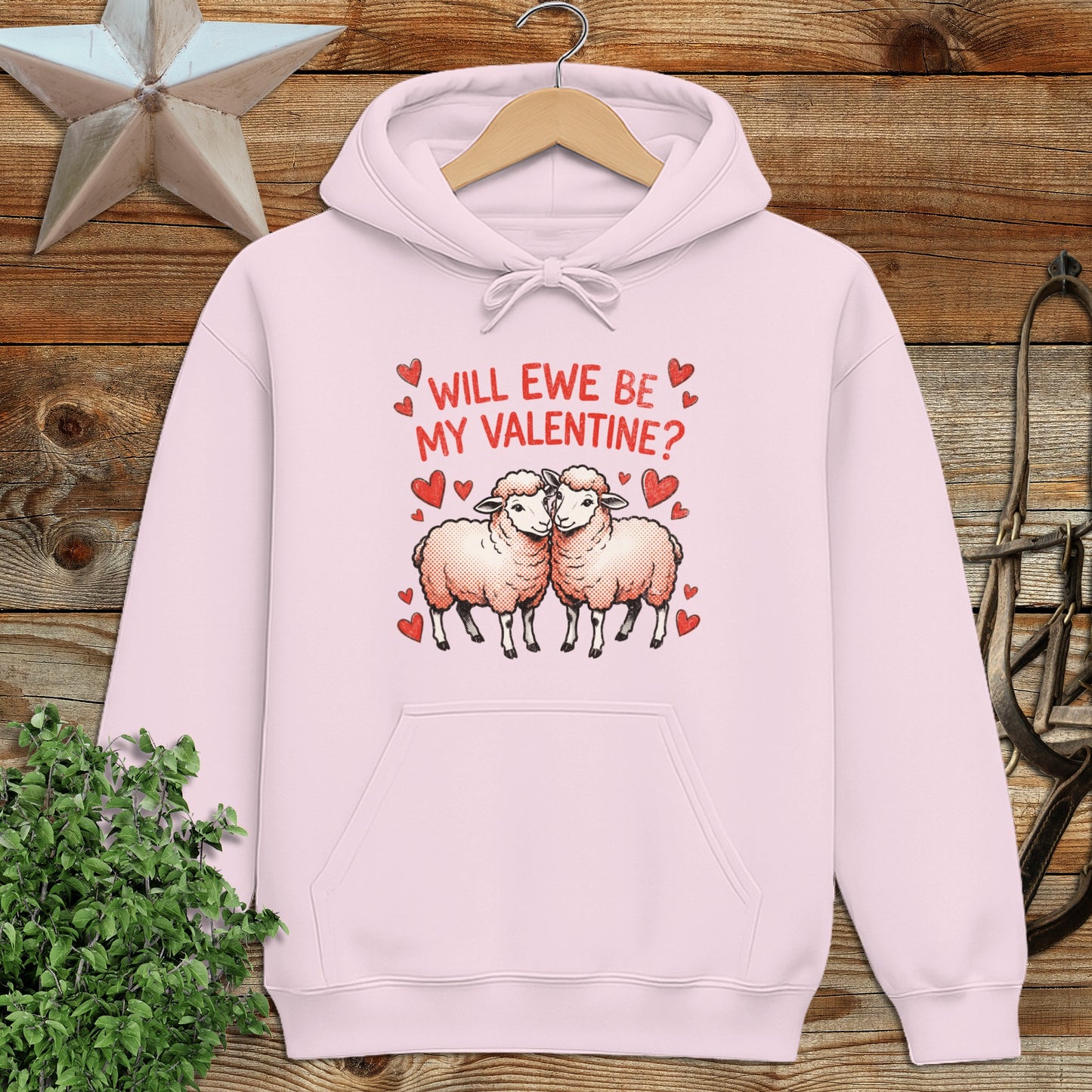 Valentines Card - Will Ewe Be Mine Hoodie