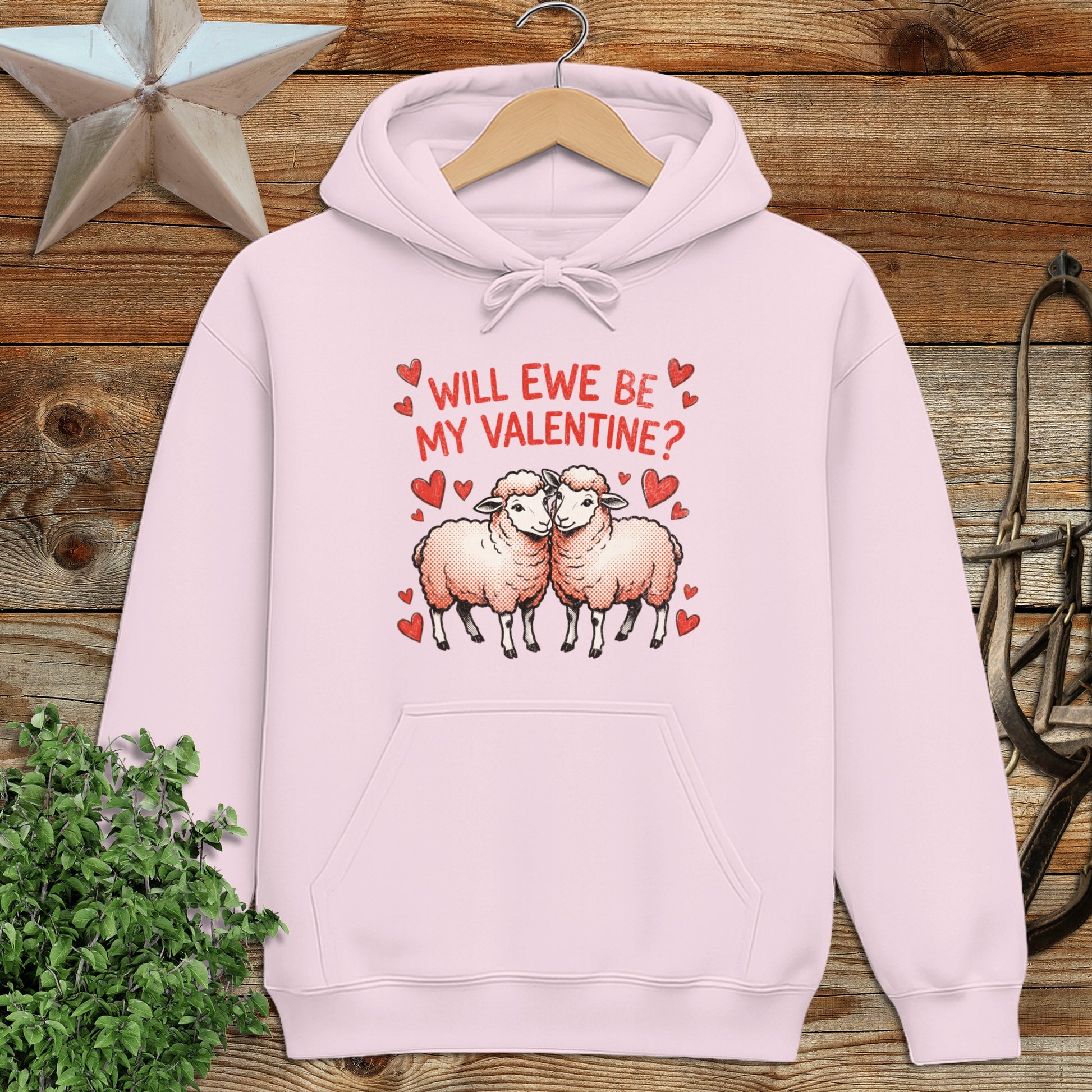 Valentines Card - Will Ewe Be Mine Hoodie
