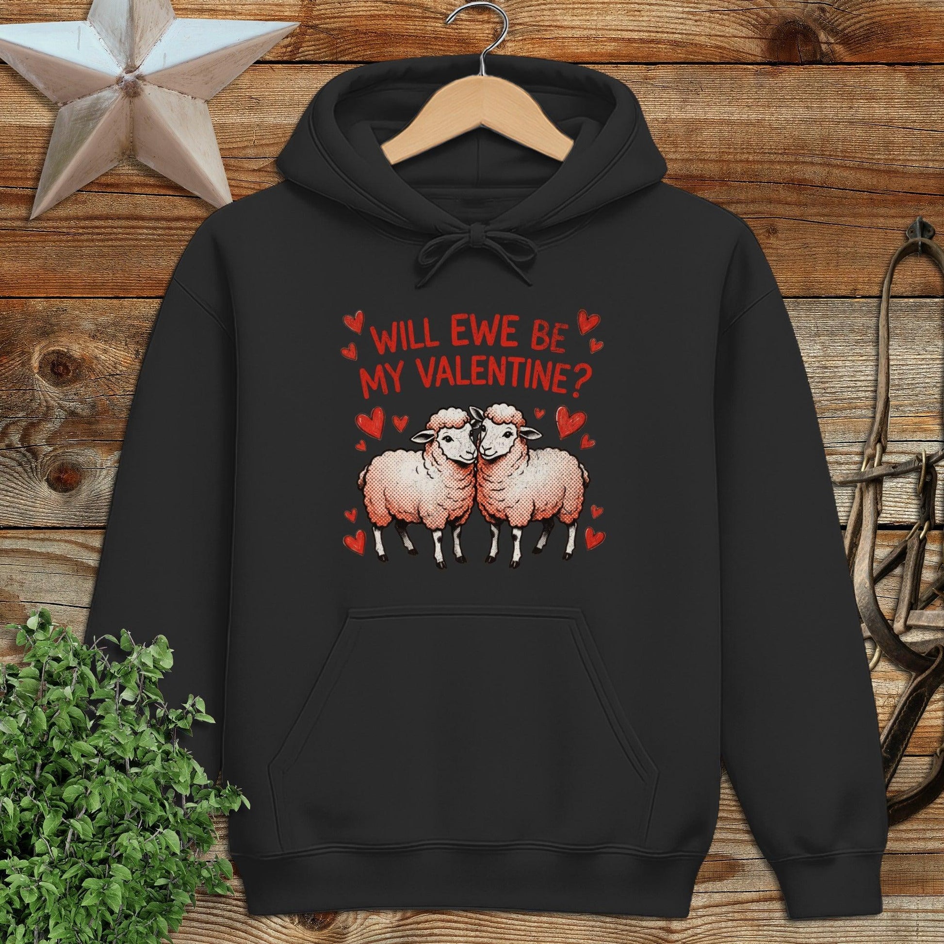 Valentines Card - Will Ewe Be Mine Hoodie