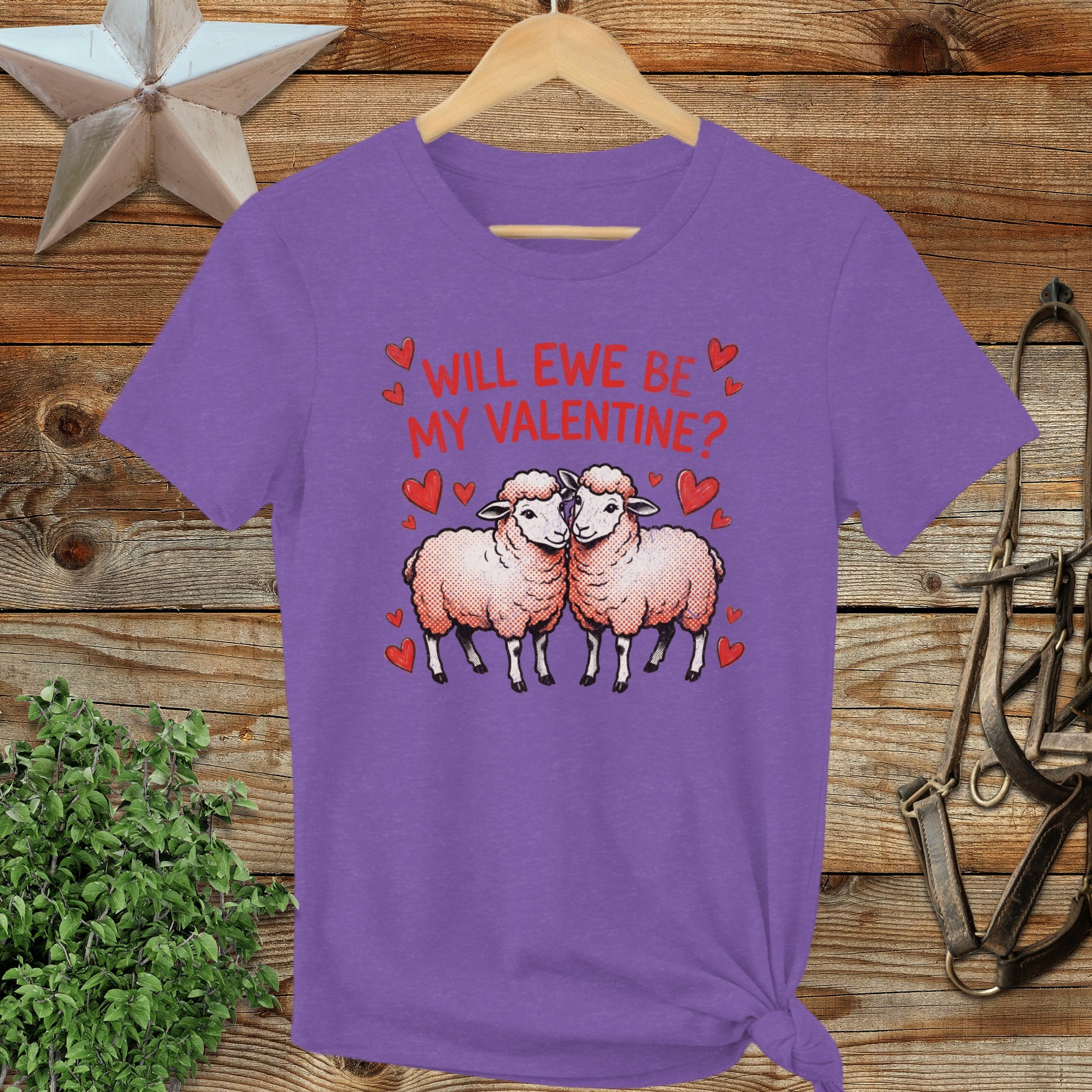 Valentines Card - Will Ewe Be Mine Ladies Tee
