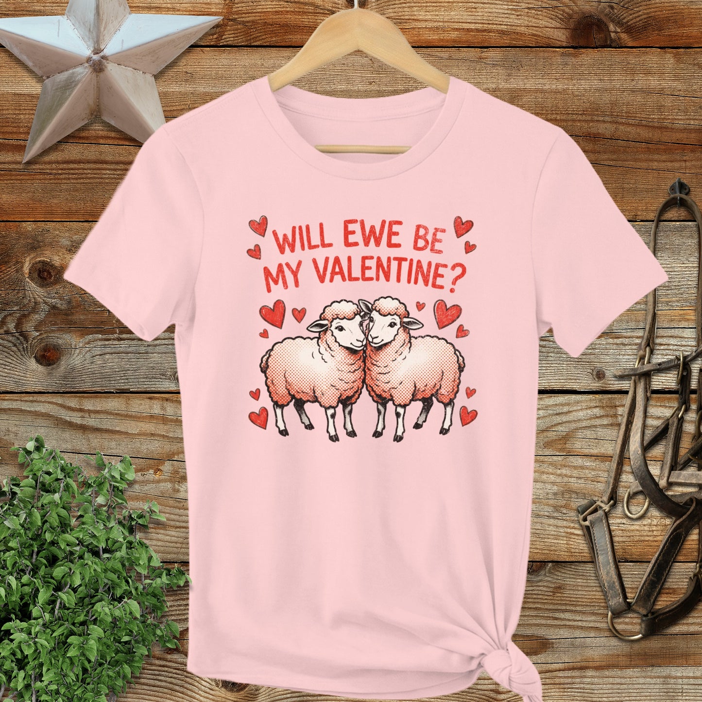 Valentines Card - Will Ewe Be Mine Ladies Tee