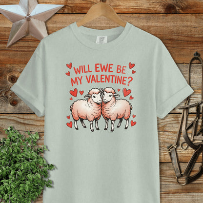 Valentines Card - Will Ewe Be Mine Signature Tee