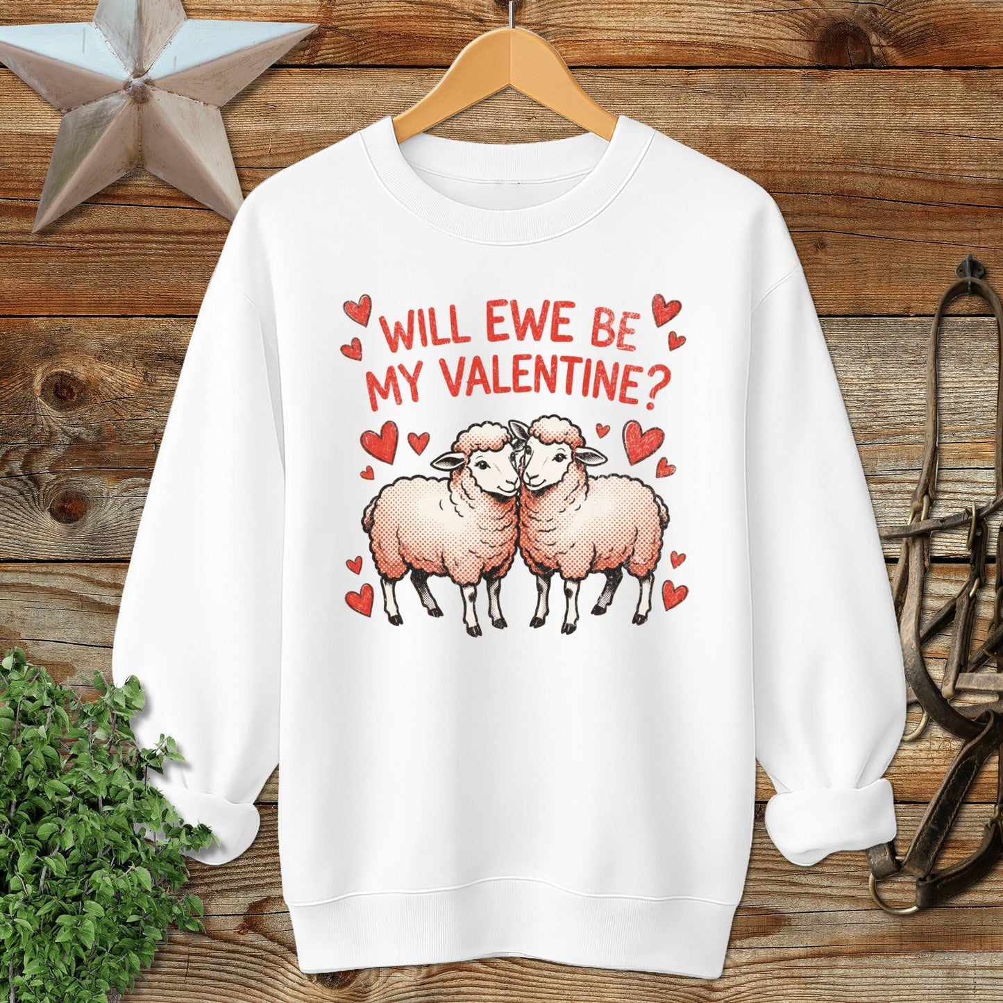 Valentines Card - Will Ewe Be Mine Sweatshirt