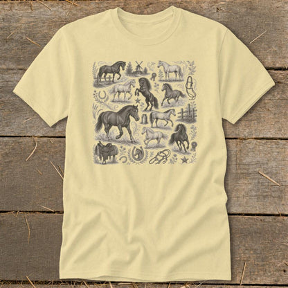 Vintage Drawing Horses Classic Tee