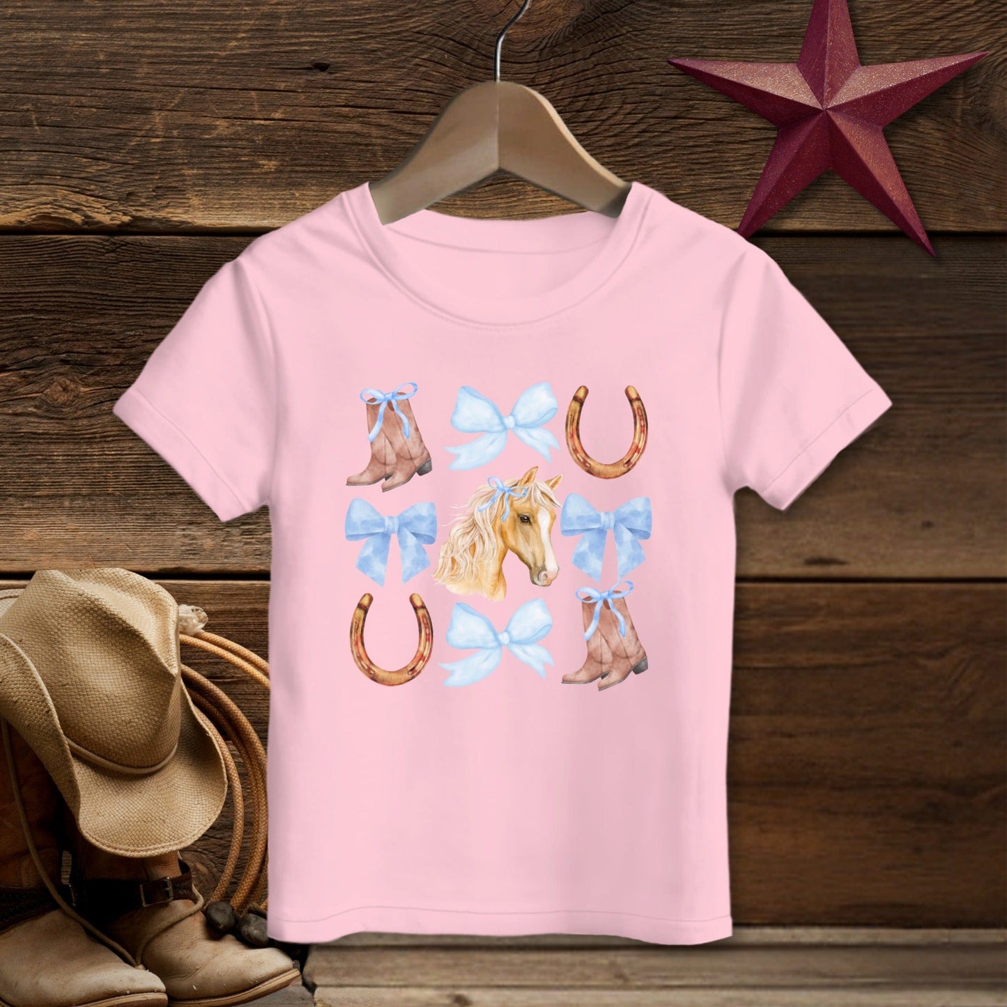Wester Blue Bows T-shirt (Toddler)