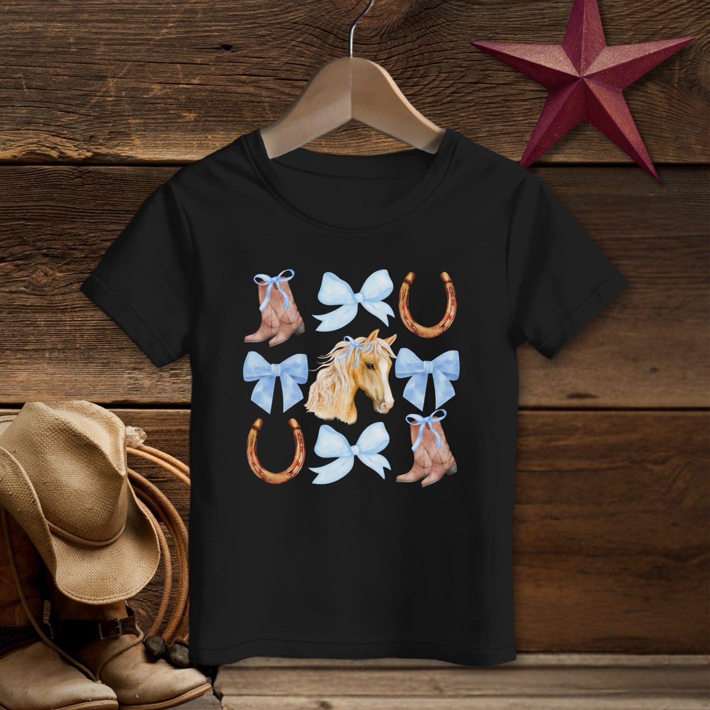 Wester Blue Bows T-shirt (Toddler)