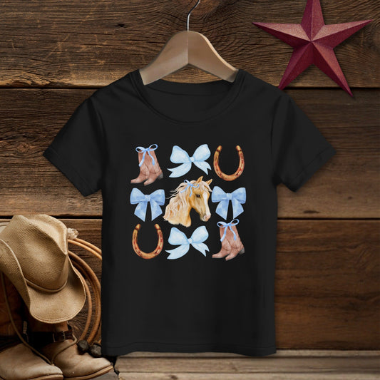Wester Blue Bows T-shirt (Toddler)