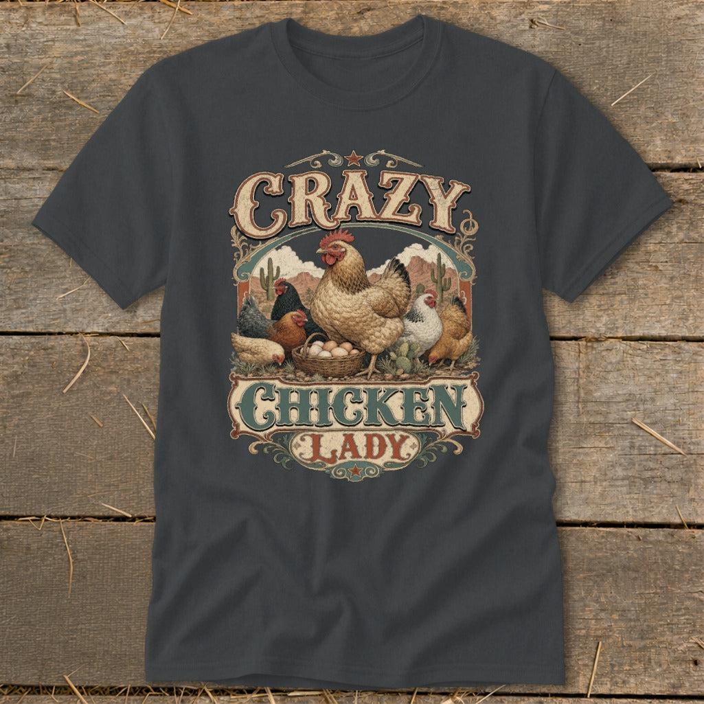 Western Crazy Chicken Lady Classic Tee