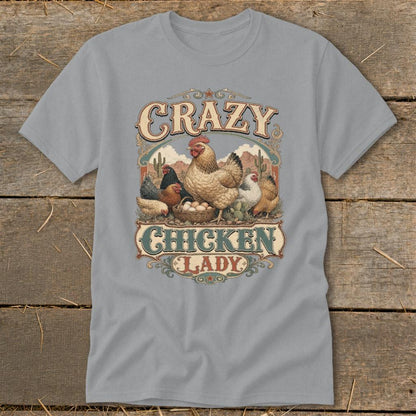 Western Crazy Chicken Lady Classic Tee